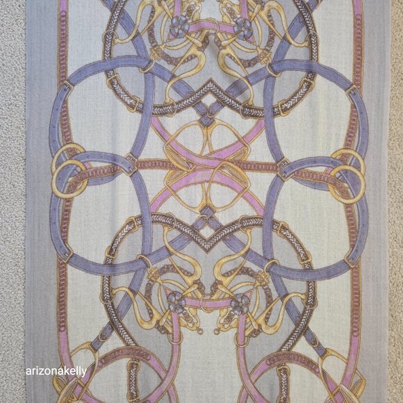 Cinta Featherweight Italian Cashmere Scarf Equestrian - Picture 5 of 16